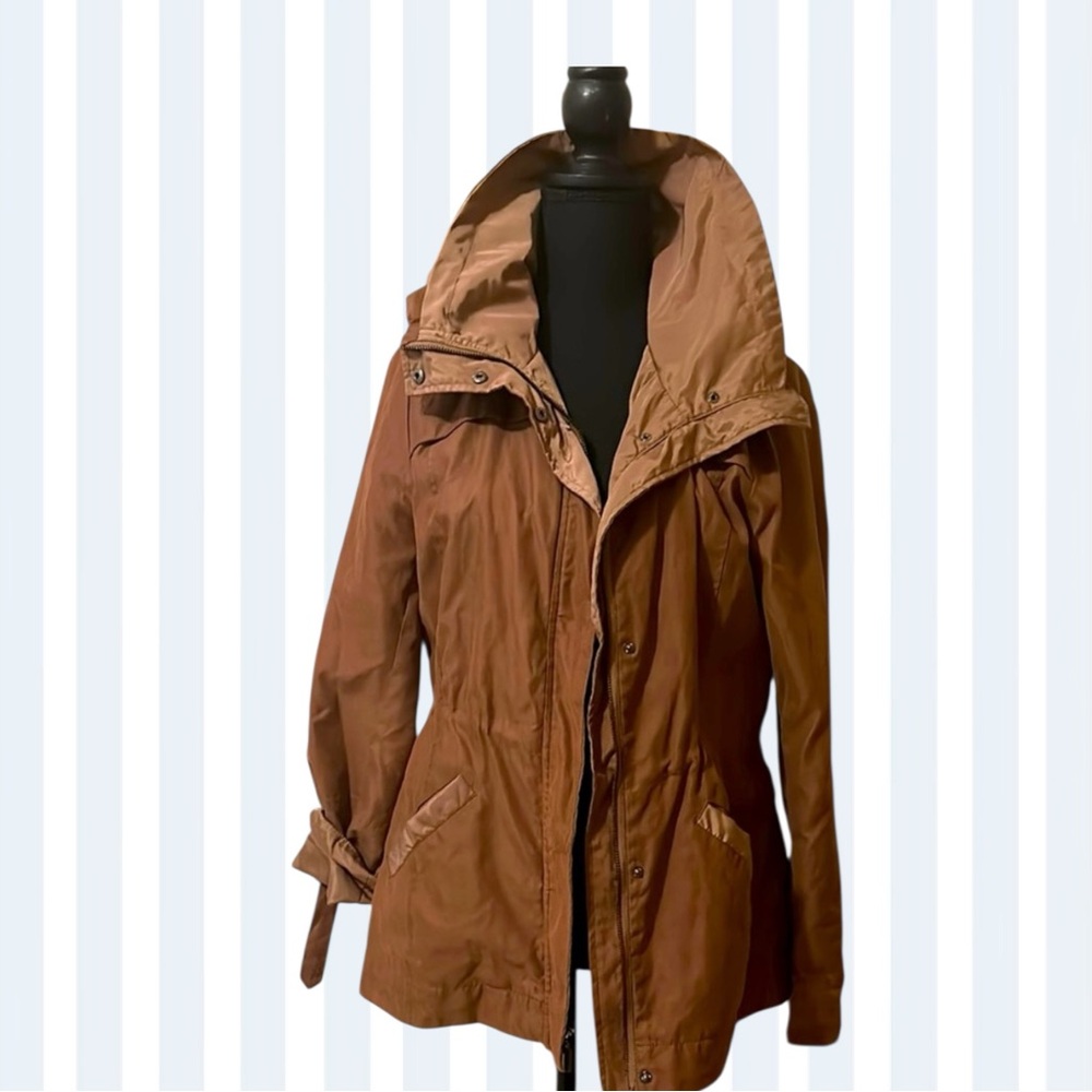 Women's Mo Ka Sante Fe Brown anorak hooded Jacket Sm